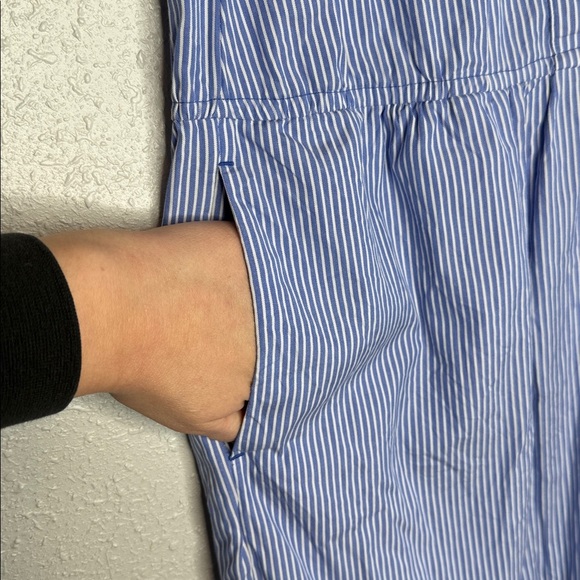 Everlane The Tiered Midi Blue & White Stripe Dress Size Small - Picture 5 of 8